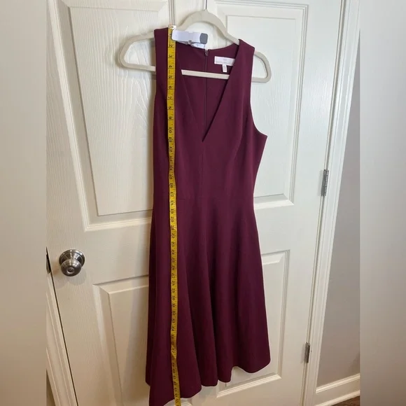 Dress the Population Catalina Dress Burgundy V neck Sleeveless Dress Large - Picture 5 of 13